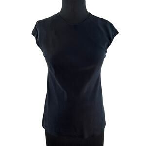 Judith & Charles Black 100% Silk Chiffon High Neck Tank Sleeveless Blouse Top 2